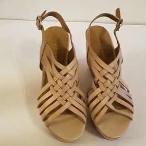 Frank Sato corked wedge sandel